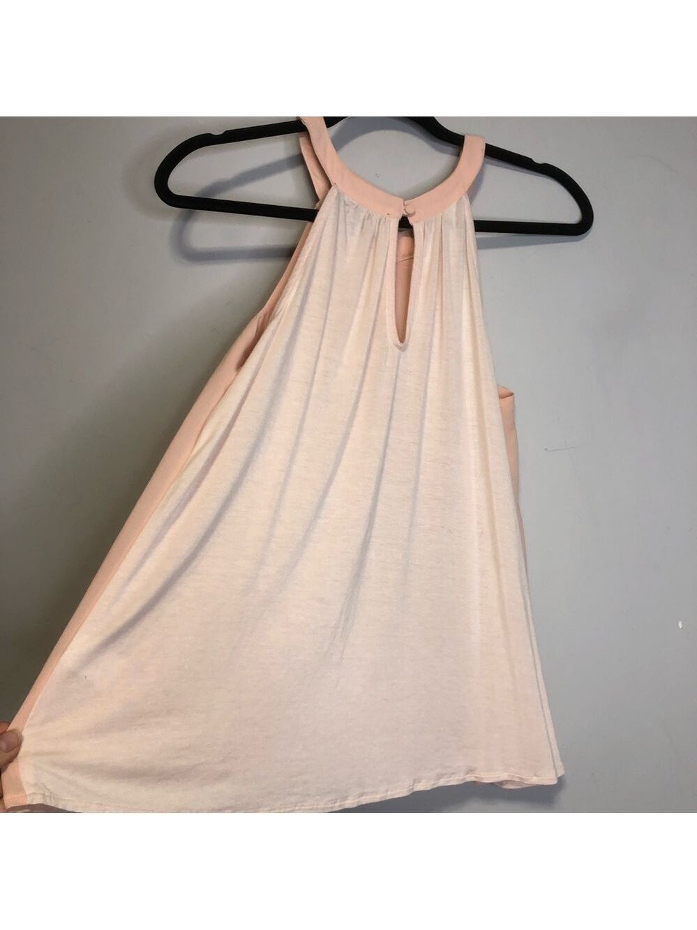 Anthropologie Sunday in Brooklyn Peach Pintucked Halter Tank Top, size S - Picture 6 of 11